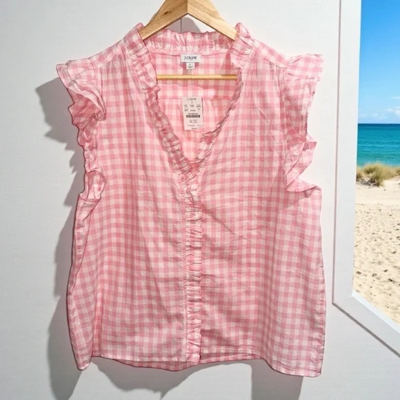 J.Crew and Old Navy NWT Women’s Size Large Coastal Blouse Bundle of 4 - Picture 7 of 8